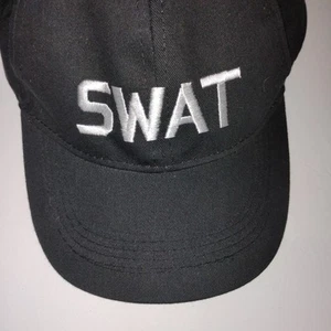 SWAT Polizei Mütze Kappe schwarz Einheitsgröße verstellbar   - Bild 1 von 5