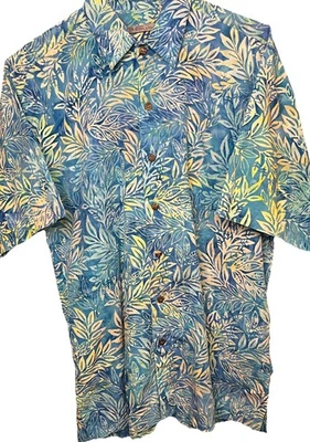 Ron Jon Surf Shop Hawaiian Shirt Palm Leaf Aloha Surf Tropical Men’s Large - Image 1 of 4