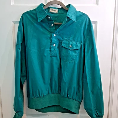 Vintage L.L. Bean Women's Green Windbreaker Jacket Small Rain Warm Freeport ME  - Image 1 of 4