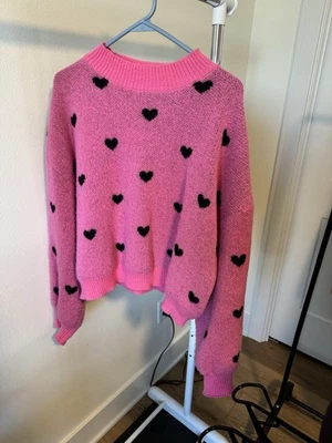 SUÉTER MUJER SHEIN PATRÓN CORAZÓN TALLA XL Foto 1 de 4