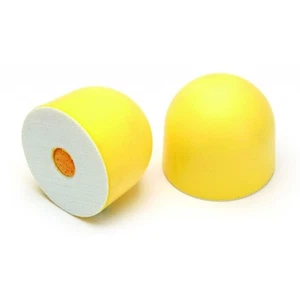 Mirka 103BGHP - 3" Grip Faced Bell Hand Pad with 7/8" Hole (Yellow Foam) (Qty 1) - Picture 1 of 1