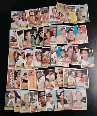 1961 Topps Baseball Cards- 50 Different - W/ Robin Roberts and Del Crandall - Image 1 of 4