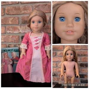 Vestido y libro American Girl Doll Elizabeth Cole 18" rosa Meet - Imagen 1 de 16