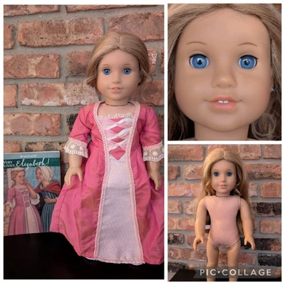 American Girl Doll Elizabeth Cole 18" Pink Meet Dress & Book - Image 1 of 4