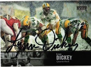 Tarjeta de Lynn Dickey #100 firmada 1997 Upper Deck Legends Football Packers AUTO - Imagen 1 de 2