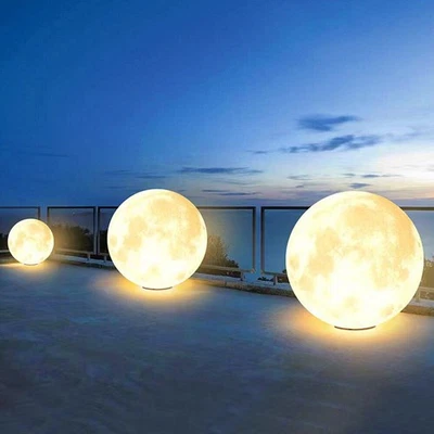 Bola de luz solar impermeable exterior LED césped globo luz lámpara luna decorativa Foto 1 de 4