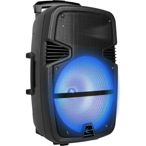 ALTAVOZ LED BLUETOOTH RECARGABLE TECHNICAL PRO 15" - NEGRO - Arañazos y abolladuras Foto 1 de 4
