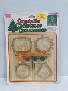 Craft House Crystalin Christmas Ornaments Vtg 1996 Paint By Number - Picture 1 of 12