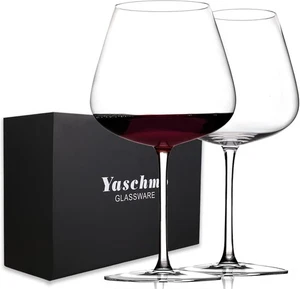 Super Large 30OZ Wine Glasses-Hand Blown Crystal Giant Extra Large, Pack of 2 - Picture 1 of 6