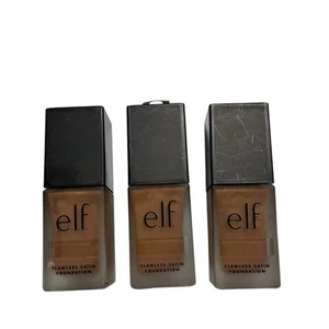 Elf Latte Flawless Satin Oil Free Foundation Deep Olive Undertones Lot of 3 20ml - Picture 1 of 9
