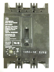 WESTINGHOUSE 30 AMP CIRCUIT BREAKER 3 POLE MCP13300CR - Imagen 1 de 2