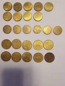 Namco Pac-Man Logo Amusement, Adventure Landing, Chuck E Cheese Tokens - Picture 1 of 1