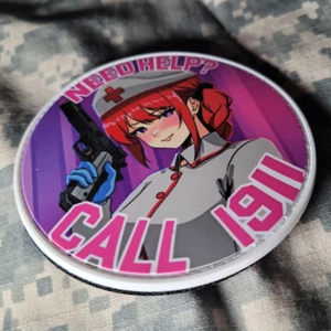 DGkamikaze - Medic Call 1911 hand cannon anime girl pinup morale airsoft patch - Picture 1 of 3