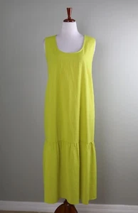 EILEEN FISHER NWT $188 Organic Cotton Ripple Scoop Neck Midi Dress Size 3X - Picture 1 of 6