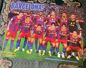 MATCH!-POSTER-FC BARCELONA TEAM PHOTO-LIONEL MESSI - Picture 1 of 1