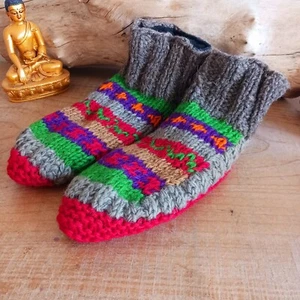 Mulas de meditación de lana - Zapatillas de comercio justo hechas a mano - Imagen 1 de 3