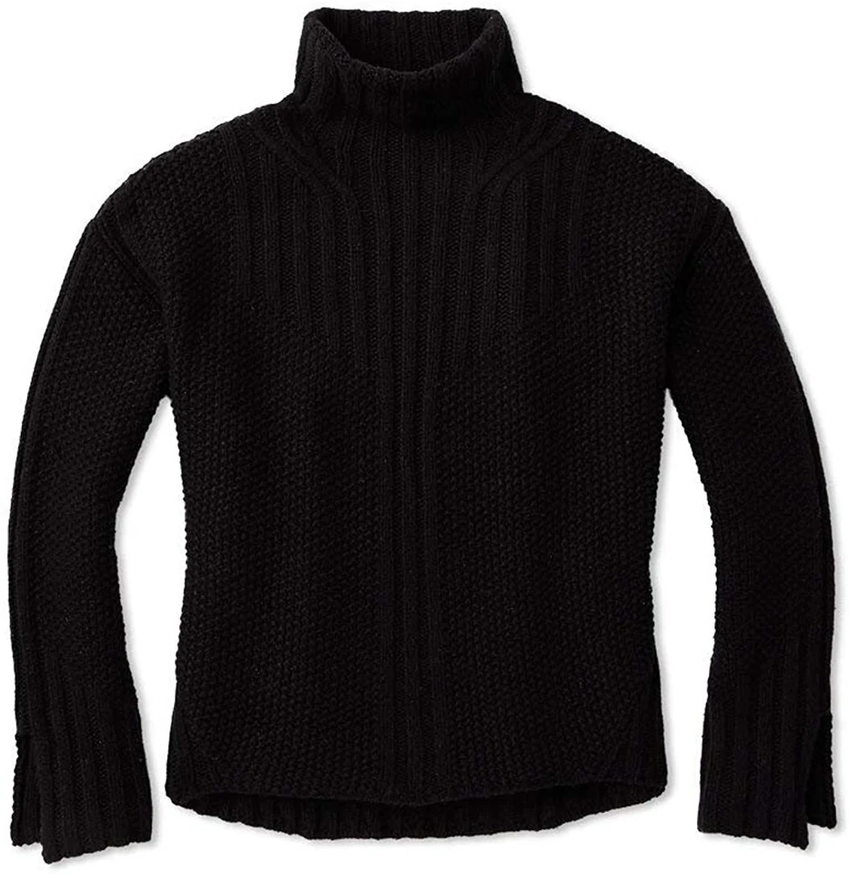 NUEVO CON ETIQUETAS SUÉTER SMARTWOOL SPRUCE CREEK PARA MUJER $160 s negro cálido grueso aislado Foto 1 de 1