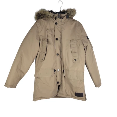 Chaqueta Rocawear Para Hombre Talla Grande Forrada de Piel Sintética Parka Con Capucha Tostada Nueva con Etiquetas $149 Foto 1 de 4