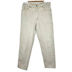 Vintage 90s Levis Orange Tab 550 Relaxed Fit Tapered Leg Jeans Beige Mens 36x34 - Picture 1 of 8