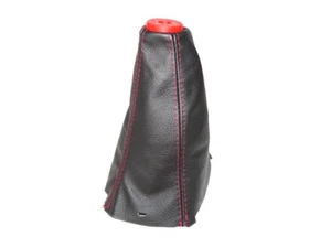 Shift Boot For Toyota Avensis 2003-08 With Plastic Top Ring Leather Red Stitch - Picture 1 of 6