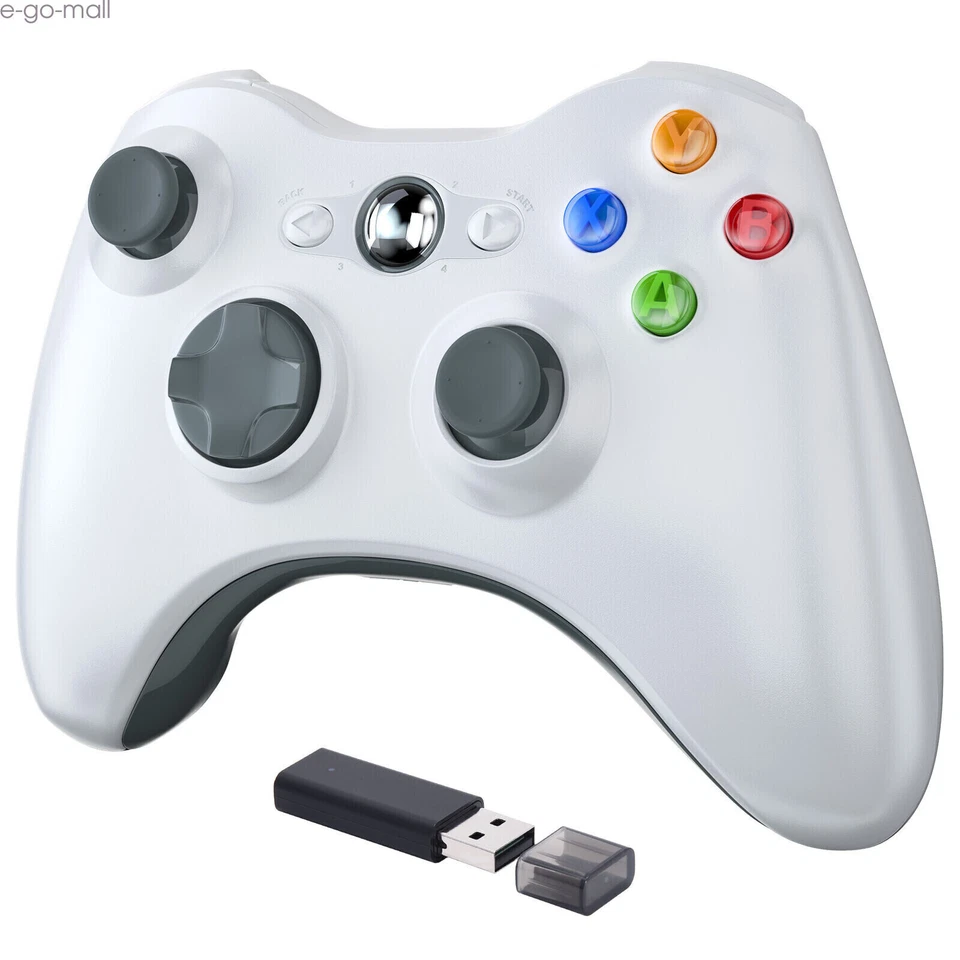 2.4G Xbox 360 Controller Gamepad Joystick & Receiver for Xbox 360 PC Windows MAC - Image 1 of 4