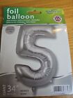 5 Silver Giant Number 34" Foil Helium Balloon