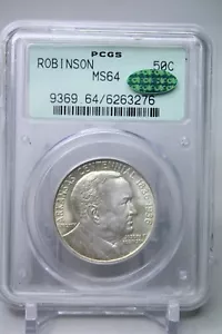 1936 Robinson Commemorative Half Dollar 50C PCGS MS64 Green CAC 2.1 Holder #3276 - Picture 1 of 4