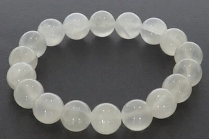 Gioiello sfera selenite 10 mm pietra preziosa bracciale 10S243 - taglia individuale - Foto 1 di 2
