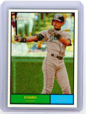 2010 Topps Heritage Baseball Chrome Refractor #C68 Ichiro Suzuki No 67 of 561 - Image 1 of 2
