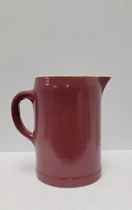 Uhl Pottery Stoneware Pitcher in a dark dusty rose color VERY RARE COLOR - Picture 1 of 9