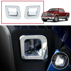 2x Cubierta de decoración de lámpara de matrícula trasera para Dodge Ram 1500 2010-2017 cromada - Imagen 1 de 7