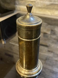Vintage Bellini Brazil Silver Plate Cotton Swab Toothpick Canister Holder - Picture 1 of 7