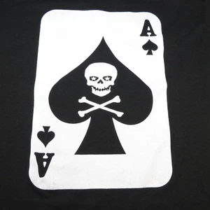NEW DEATH CARD ACE OF SPADES HEAVY METAL PUNK ROCKABILLY TEE T SHIRT Sz Mens L - Bild 1 von 2