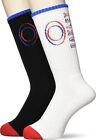Oakley Mens Match Ellips 2-Pack Regular Socks White & Black Size Large New
