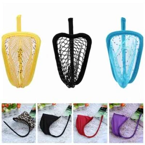 Sexy Men's Lace Mesh Sheer C-string Thong Invisible Underwear Briefs Underpants - Picture 1 of 60