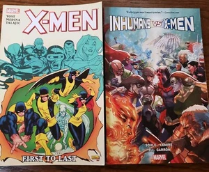 X Men Graphic Novel Bundle Lot of 2 - Inhumans vs X Men / First to Last - Foto 1 di 3