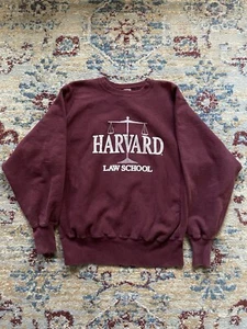 Sudadera polar vintage de tejido inverso Champion de Harvard Law School - - Imagen 1 de 5