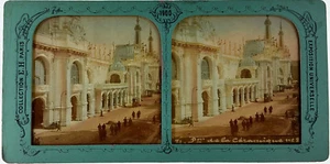Paris.Exposition Universelle 1900.Pavillon la Céramique.Tissue.Photo Stereo E.H - Picture 1 of 4