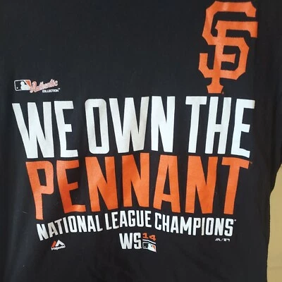 SF GIANTS WE OWN THE PENNANT World Series 2014 LADIES TEE XL SAN FRANCISCO Black - Image 1 of 4