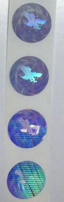 SDM SECURITY LABELS 100 EAGLE .92" Security Protection Hologram Label Tamper Evident Sticker Seal