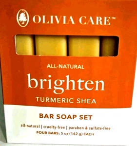Olivia Care TURMERIC KARITÉ - Juego de 4 barras de jabón en barra iluminadora - 5 oz cada una - Imagen 1 de 3