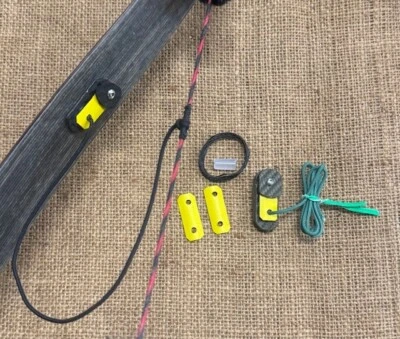 BIG SKY CUSTOM BOWSTRING New KYDEX KLICKER (Carbon Fiber) Bow Limb Clicker, (BLACK) Recurve Bow, Longbow