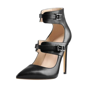 Sandalias de mujer Onlymaker con correa al tobillo punta puntiaguda tacones altos hebilla - Imagen 1 de 9