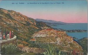 Vintage Postkarte La Turbie Le Rond Point Vue sur l'Italie RM Frankreich - Bild 1 von 2