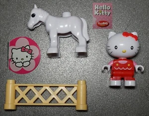 PlayBIG Bloxx "Hello Kitty" Figur mit Pferd und Zaun - Bild 1 von 5