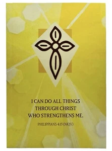 Graduation Card Religious w/ Bible Verse Yellow Embossed Hallmark Mahogany NEW - Picture 1 of 11