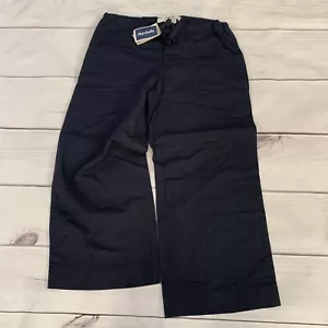 Pantalone Max Studio donna XS blu navy gaucho Capri tasche cravatta coulisse NUOVO - Foto 1 di 9
