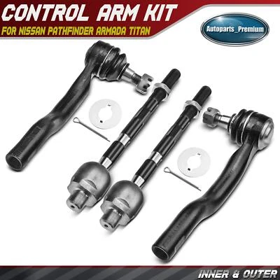 4x extremos de barra de amarre interior y exterior para Nissan Pathfinder Armada Titan Infiniti QX56 Foto 1 de 4