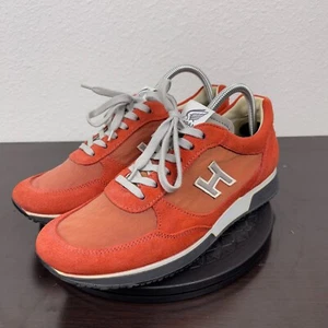 HOGAN INTERACTIVE Sneaker Trainer Orange Mens Size 6.5 Made in Italy - Picture 1 of 10