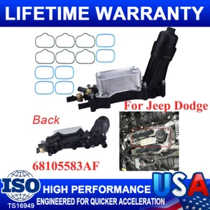 For 14-2017 Dodge Grand Caravan 3.6L Oil Filter Adapter Housing Seals 68105583AF - Picture 1 of 12